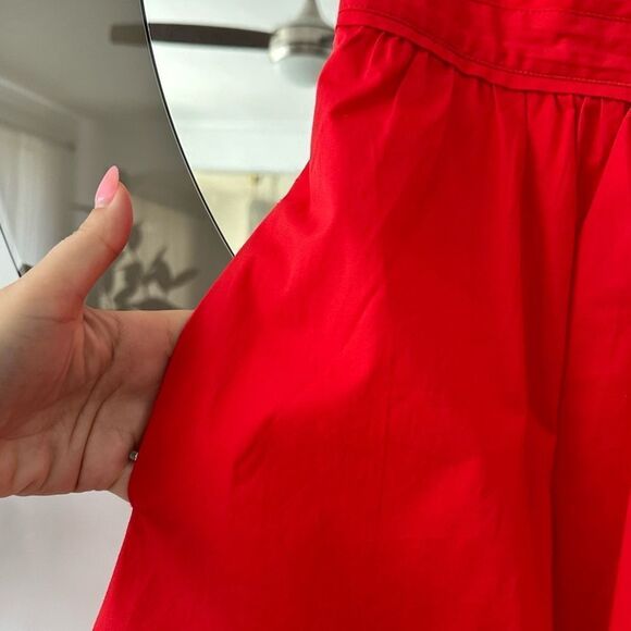 J. Crew Short Sleeve Cotton Poplin Midi Dres Size 0P - Picture 5 of 9